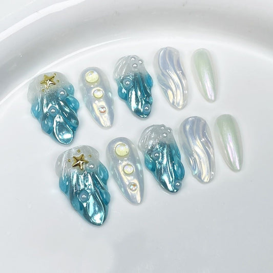 Ocean Dreamscape Press-on Nails V Boutique Studio-New