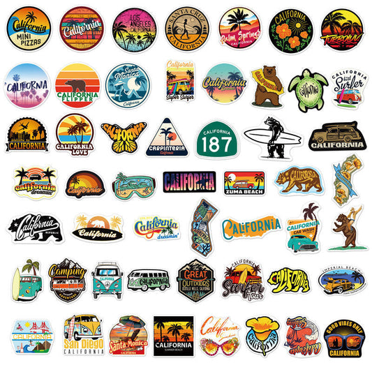 California Graffiti Stickers - 50Pcs V Boutique Studio-New