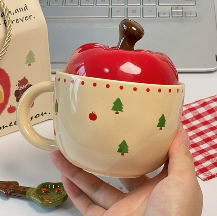 Cute Apple Ceramic Mug