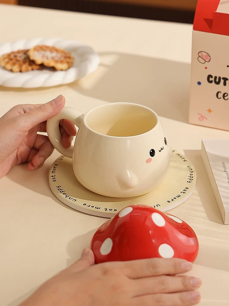 Cute Mushroom Ceramic Mug
