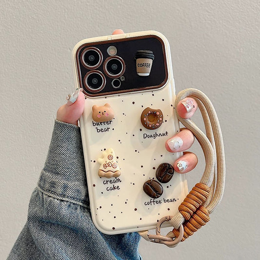 Protective Coffee Cup Phone Case with Built-in Mirror
