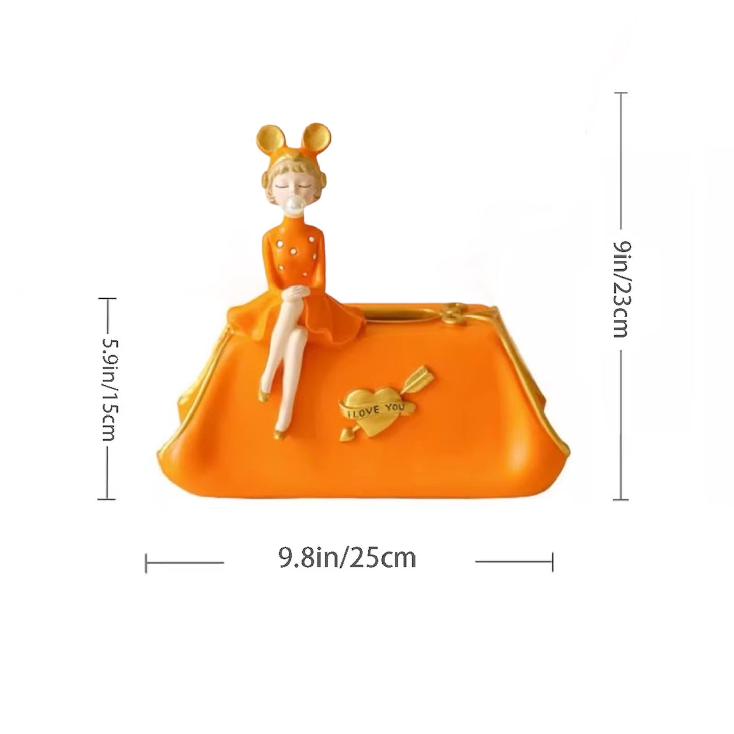 Elegant Bubble Girl Decorative Tissue Box V Boutique Studio