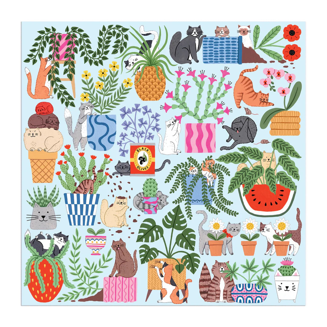 Cats in the Houseplants 500 Piece Puzzle Galison