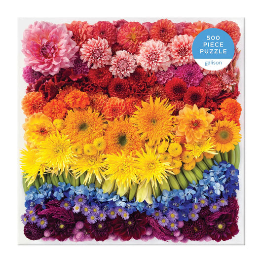 Rainbow Summer Flowers 500 Piece Jigsaw Puzzle Galison