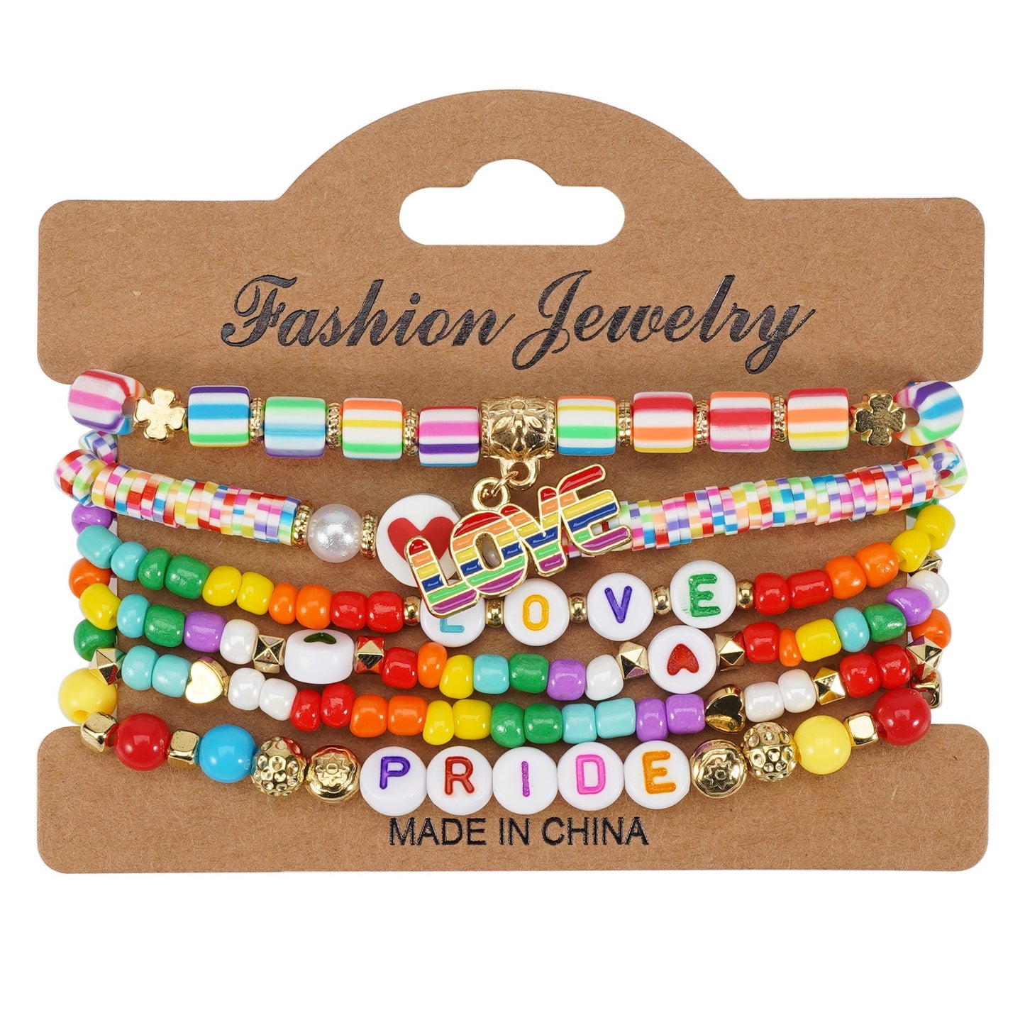 Pride Beaded Bracelet Stack – Rainbow Jewelry for Pride Month