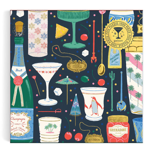 Merry Mixer 1000 Piece Foil Puzzle Galison
