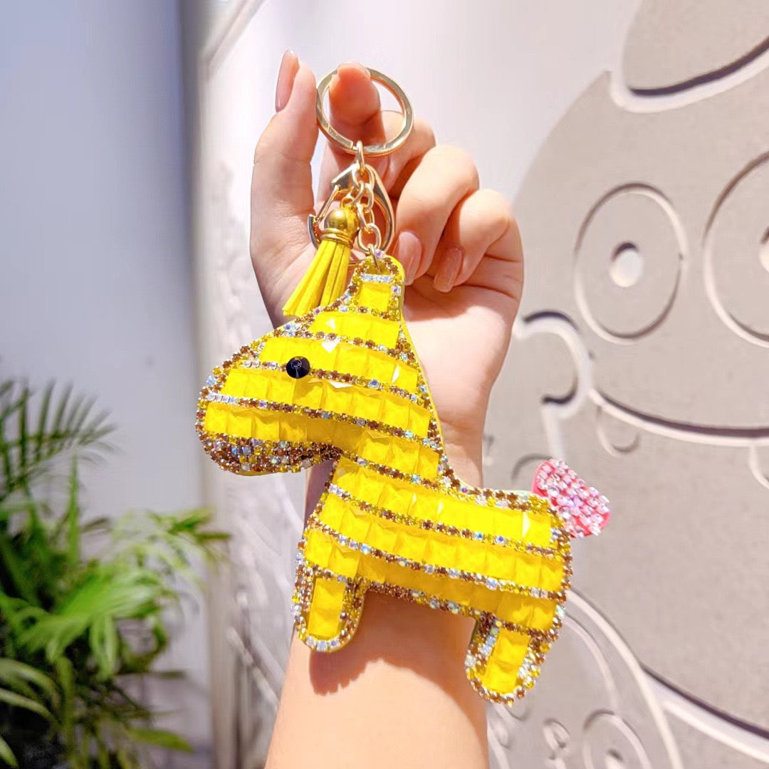 Rhinestone Horse Keychain