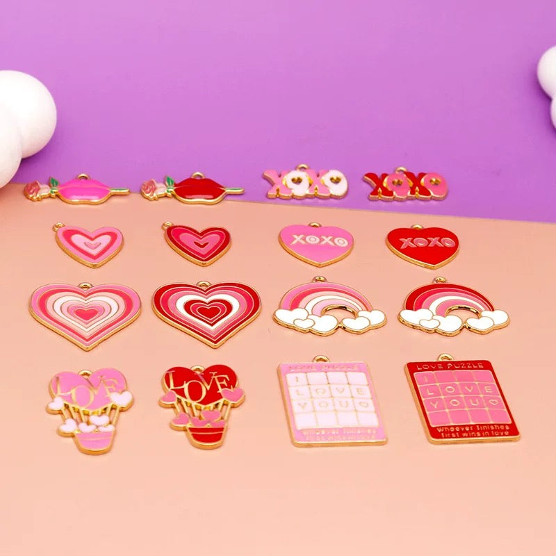 Charming Love-Themed Alloy Charms for Jewelry Making