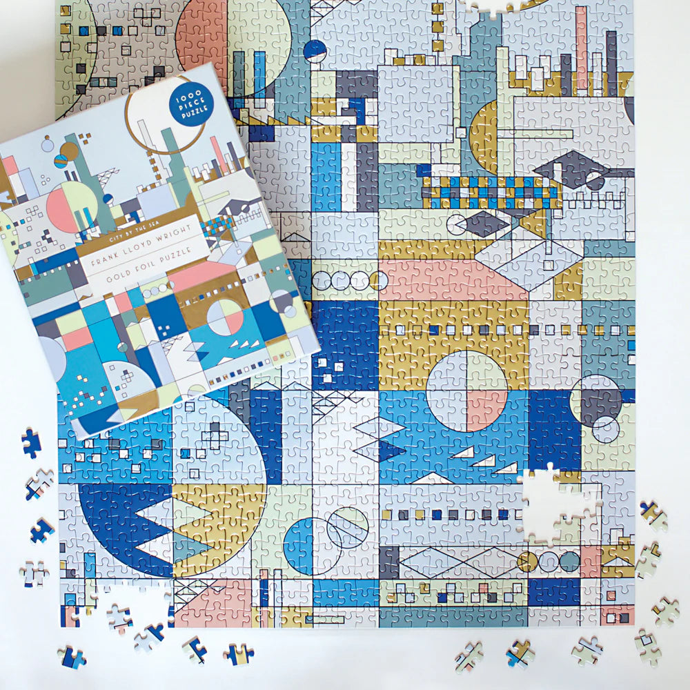 Frank Lloyd Wright City By The Sea 1000 Piece Foil Puzzle