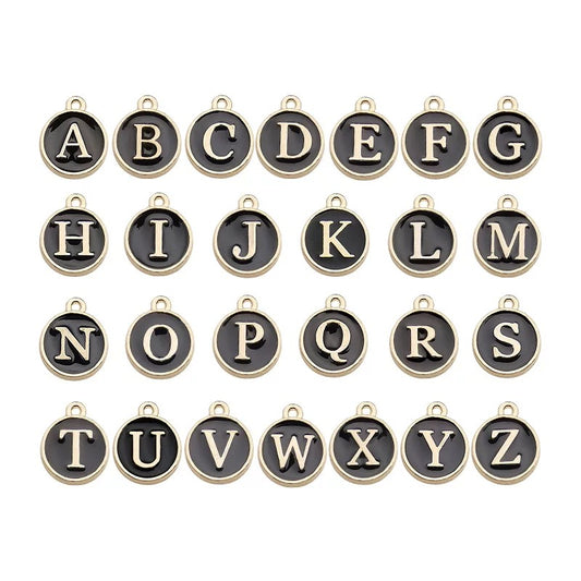 Colorful Alphabet Alloy Charms for Jewelry Making - Personalized DIY & Craft Projects (Set of 26)