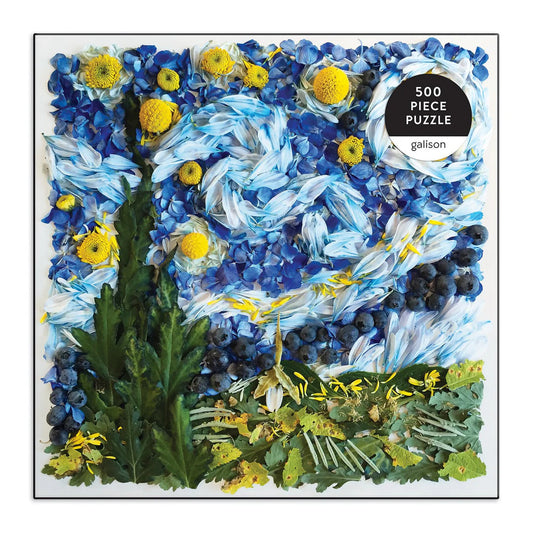 Starry Night Petals 500 Piece Jigsaw Puzzle Galison