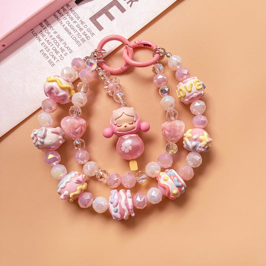 Handmade Beaded Cute Character Phone Lanyard