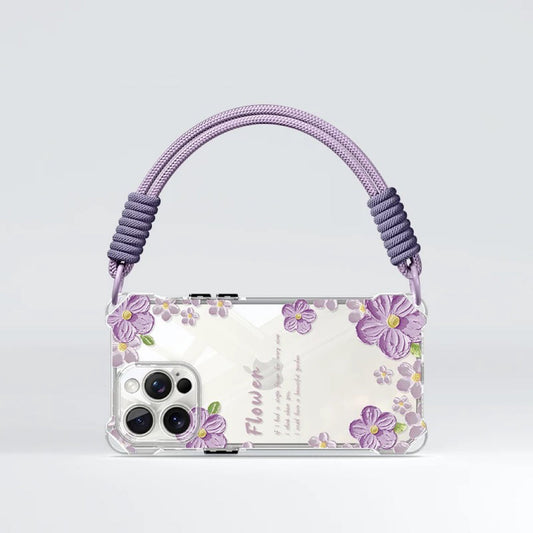 Transparent Floral Strap Phone Case V Boutique Studio
