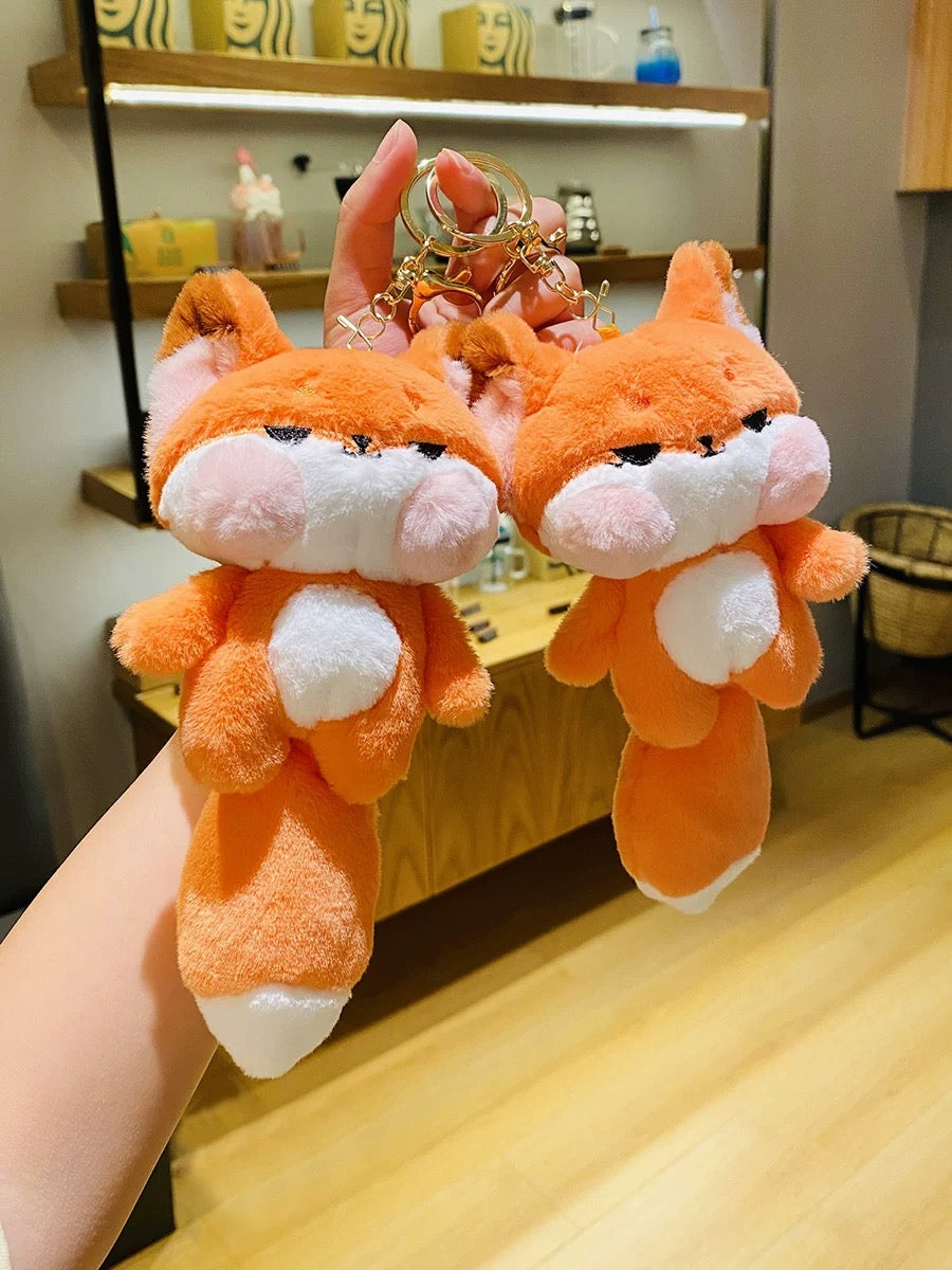 Cute Fox Plush Keychain – Kawaii Animal Charm & Gift for Her