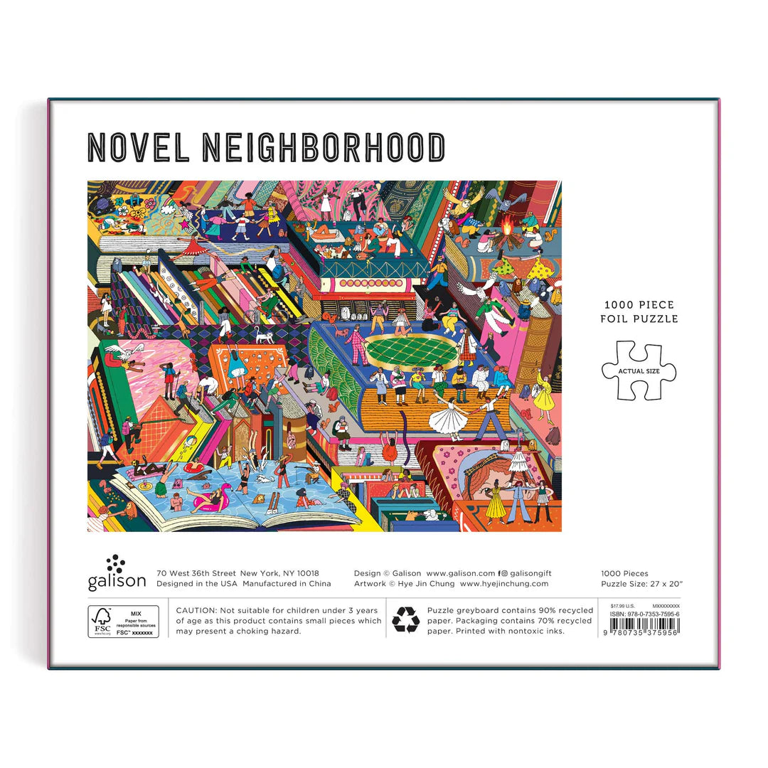 Novel Neighborhood 1000 Piece Foil Puzzle Galison