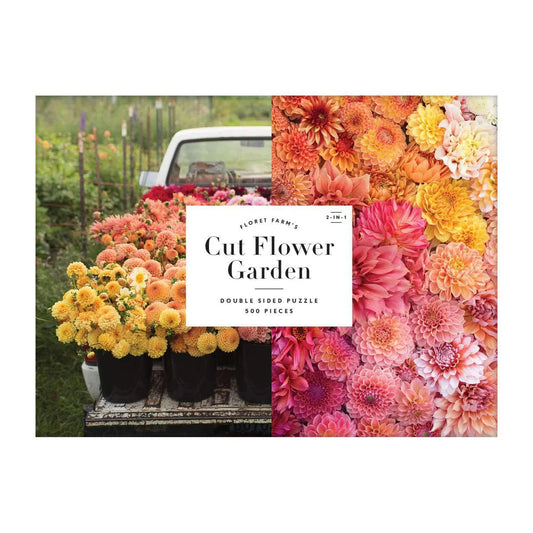 Floret Farm's Cut Flower Garden Double-Sided 500 Piece Jigsaw Puzzle Galison