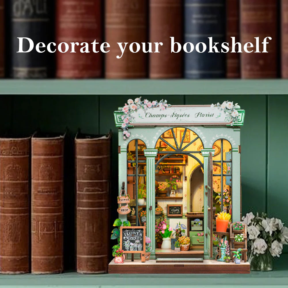 Champs-Élysées Florist – DIY Wooden Miniature Book Nook Kit