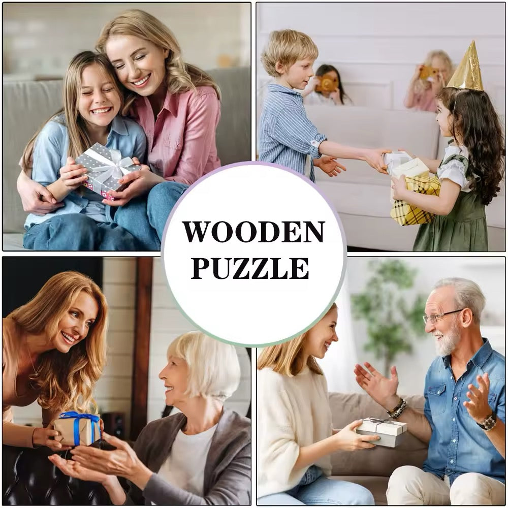 Whimsical Wooden Cat Puzzle – Challenging Jigsaw Gift for Puzzle Lovers V Boutique Studio