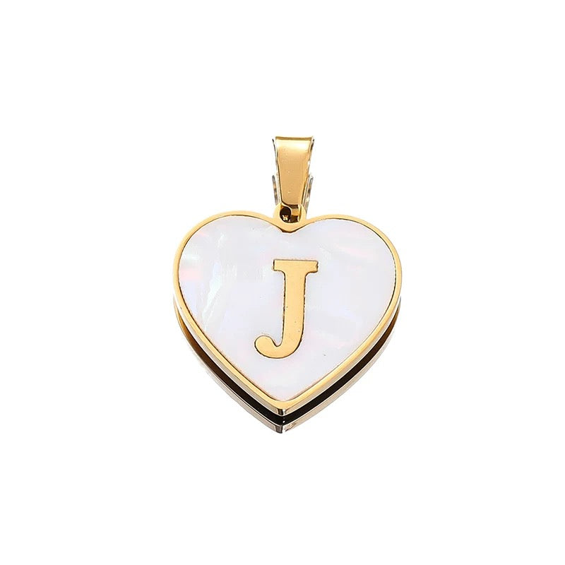 Elegant Heart Alphabet Charms for Jewelry Making