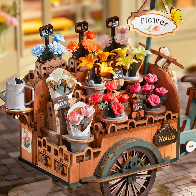3D Blossom Cart Puzzle – Delightful Handmade Gift