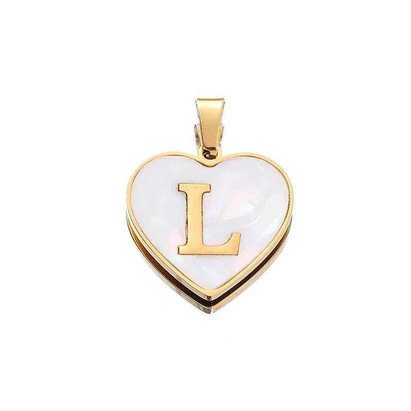Elegant Heart Alphabet Charms for Jewelry Making