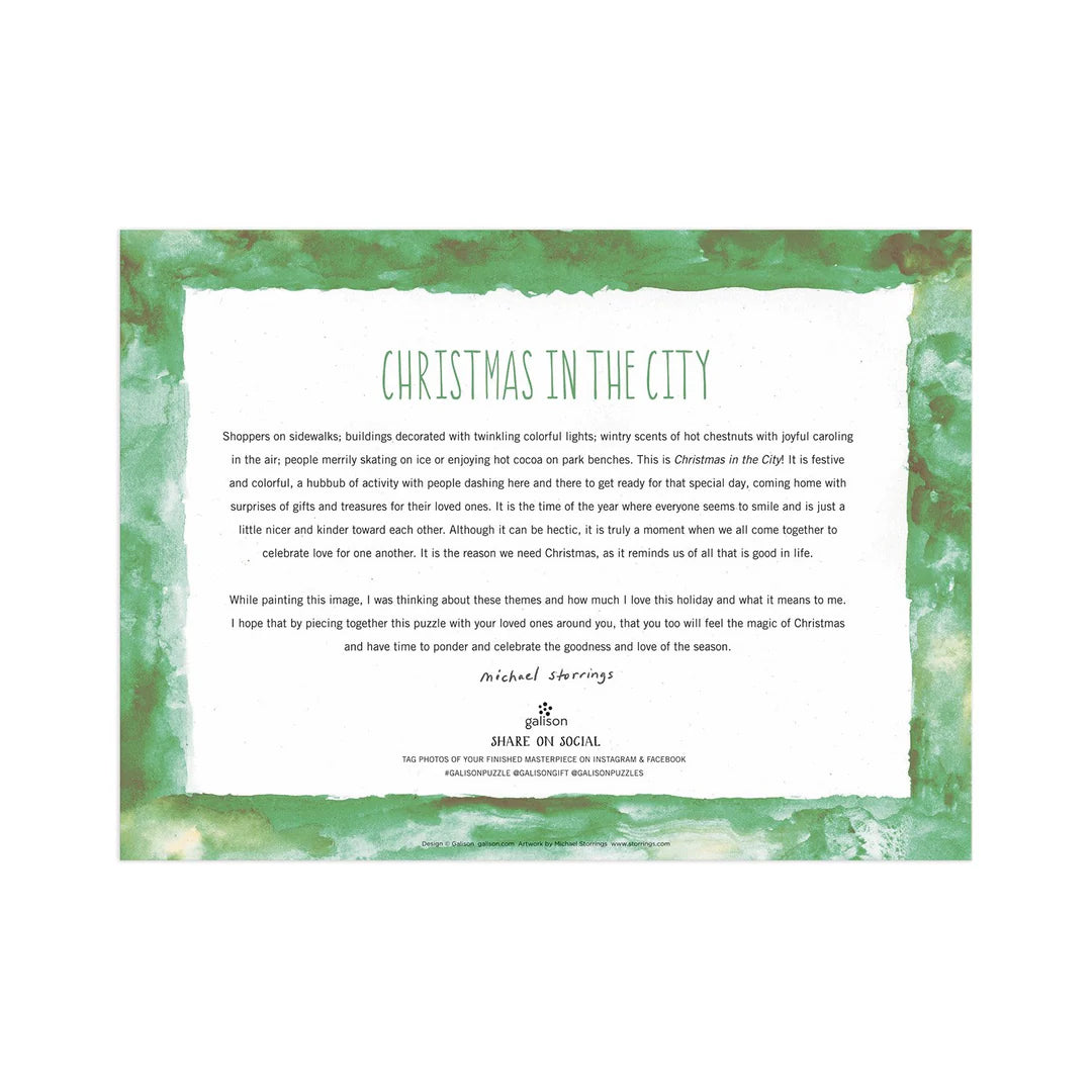 Michael Storrings Christmas in the City 1000 Piece Puzzle