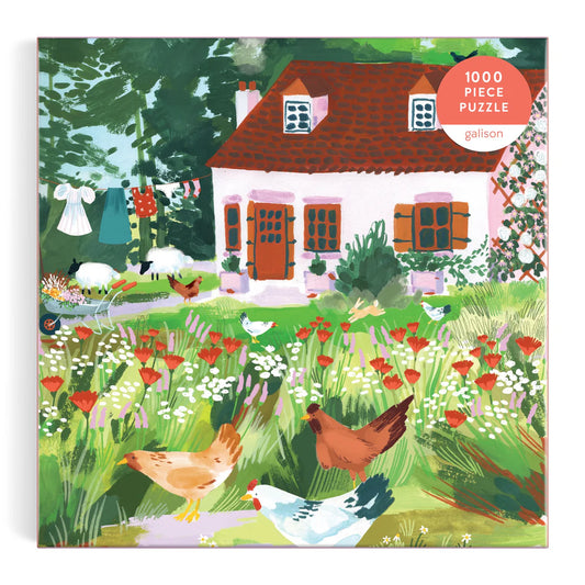 Cottage Wildflowers 1000 Piece Puzzle in a Square Box