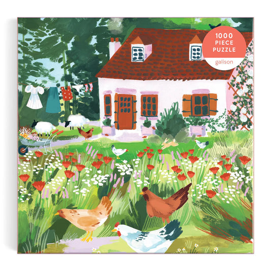 Cottage Wildflowers 1000 Piece Puzzle in a Square Box Galison