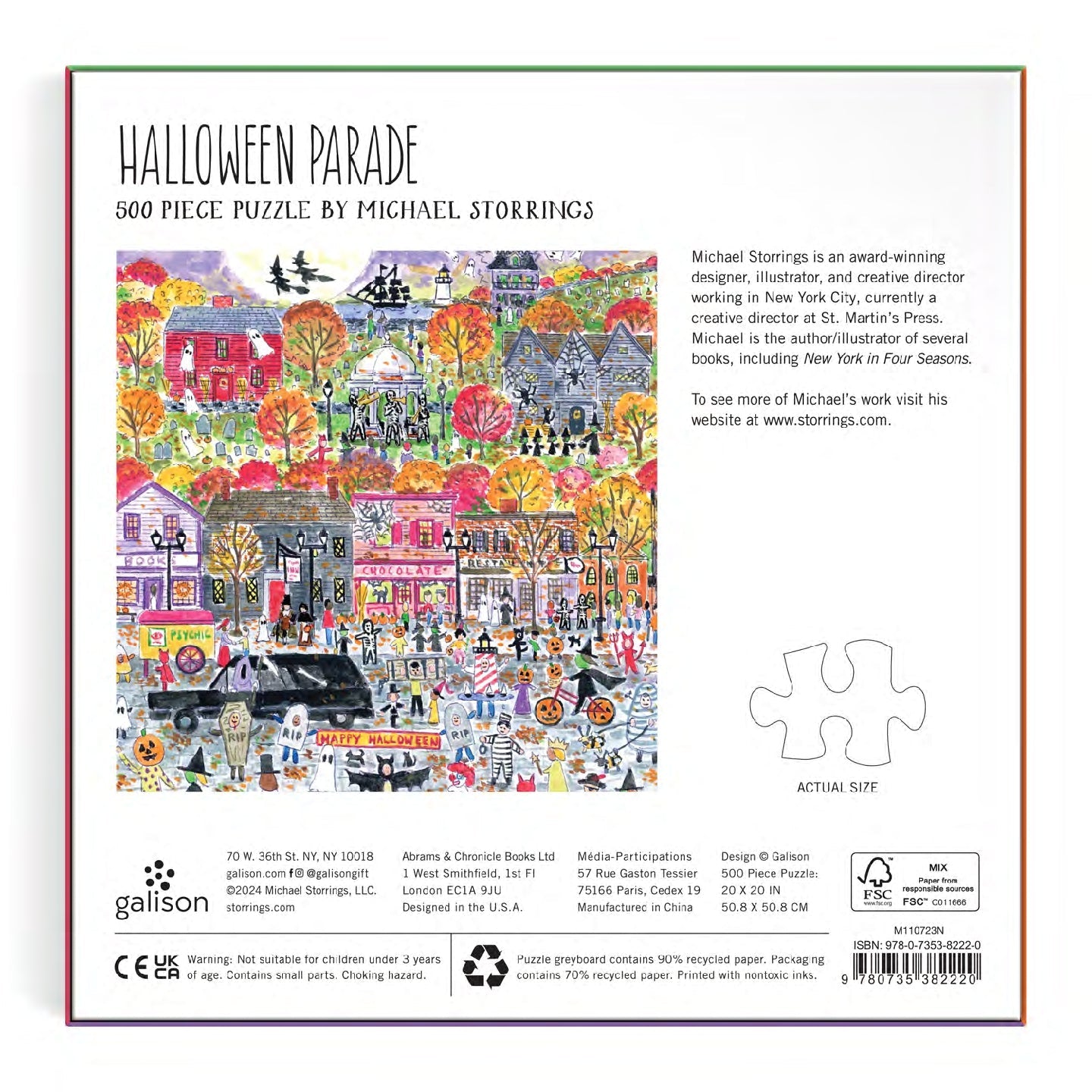 Michael Storrings Halloween Parade 500 Piece Puzzle Galison