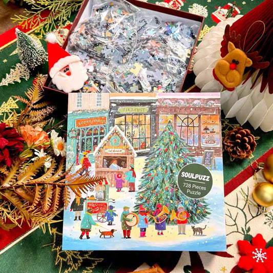 Christmas Street 728 Piece Jigsaw Puzzle Soulpuzz