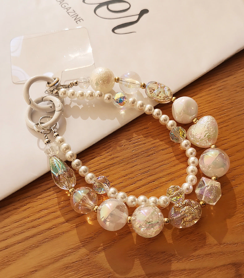 Aurora Pearl Charm Phone Lanyard