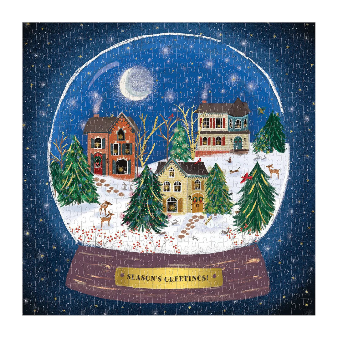 Winter Snow Globe 500 Piece Foil Jigsaw Puzzle Galison