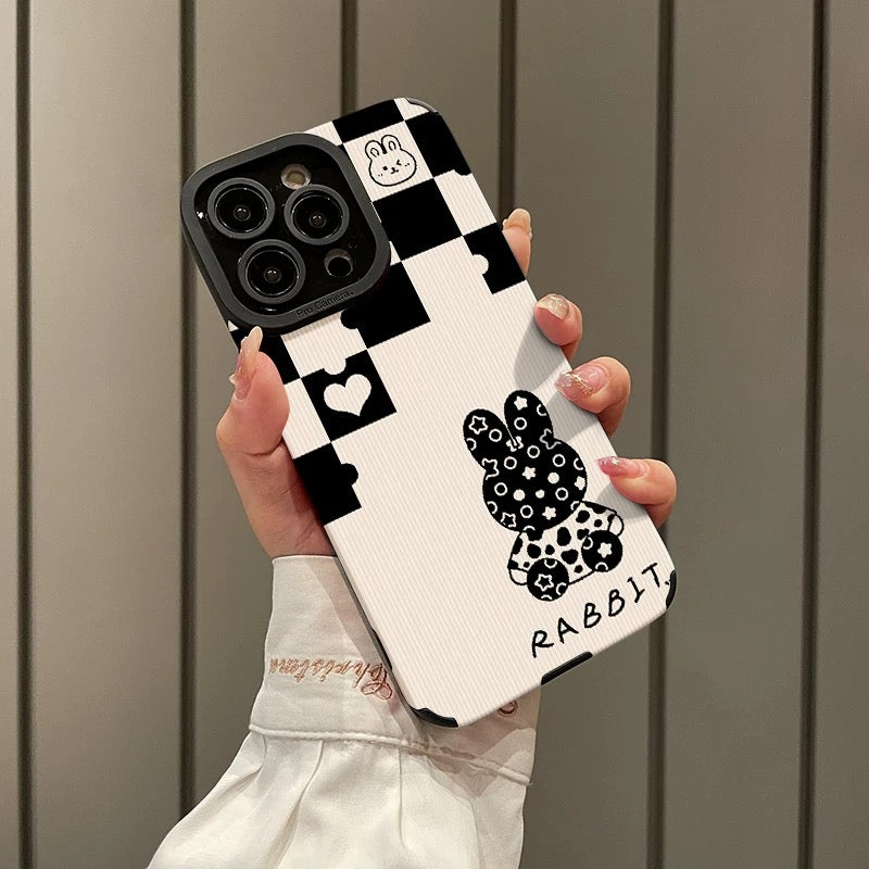 Cute Animal Checkerboard Phone Case