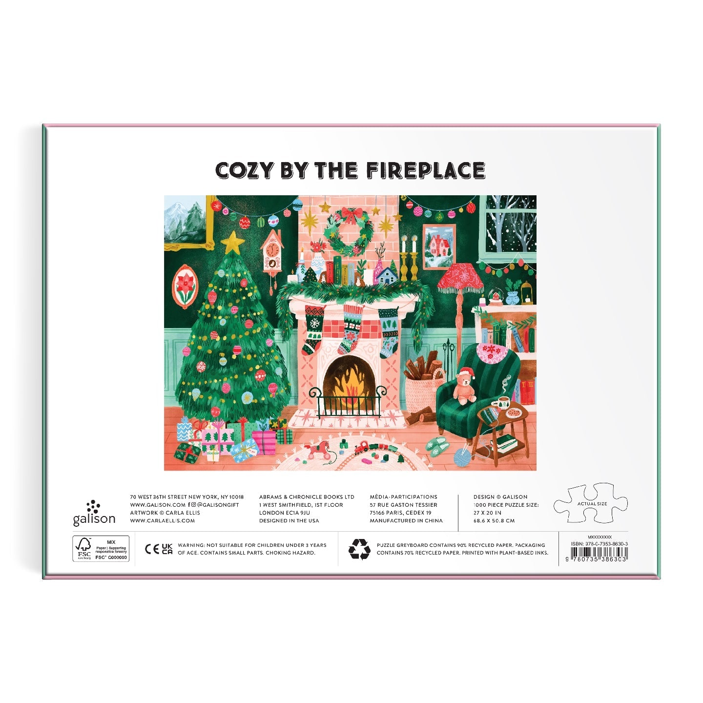Cozy by the Fireplace 1000 Piece Puzzle Galison