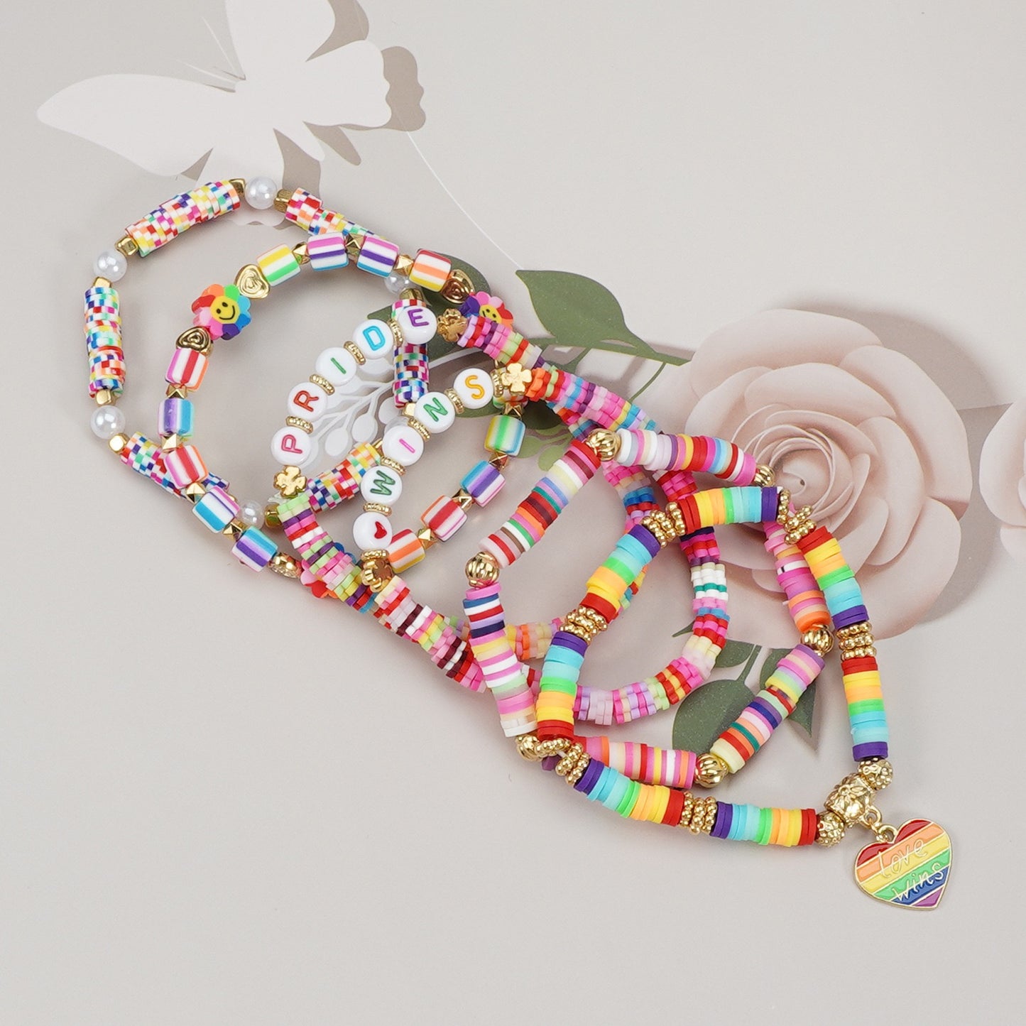 Pride Beaded Bracelet Stack – Rainbow Jewelry for Pride Month