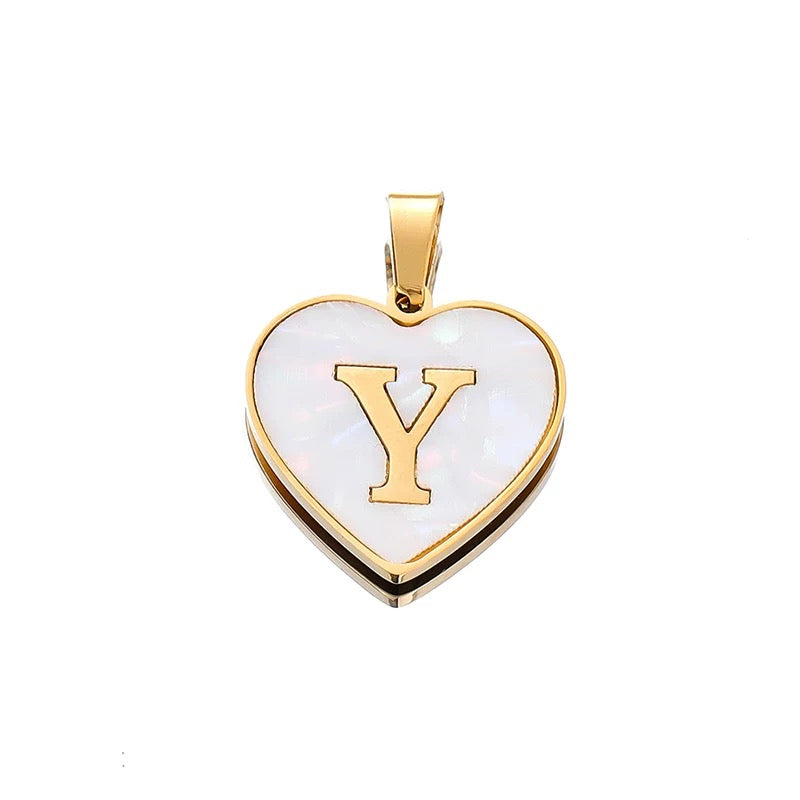 Elegant Heart Alphabet Charms for Jewelry Making