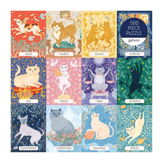 Cat Zodiac 500 Piece Jigsaw Puzzle Galison