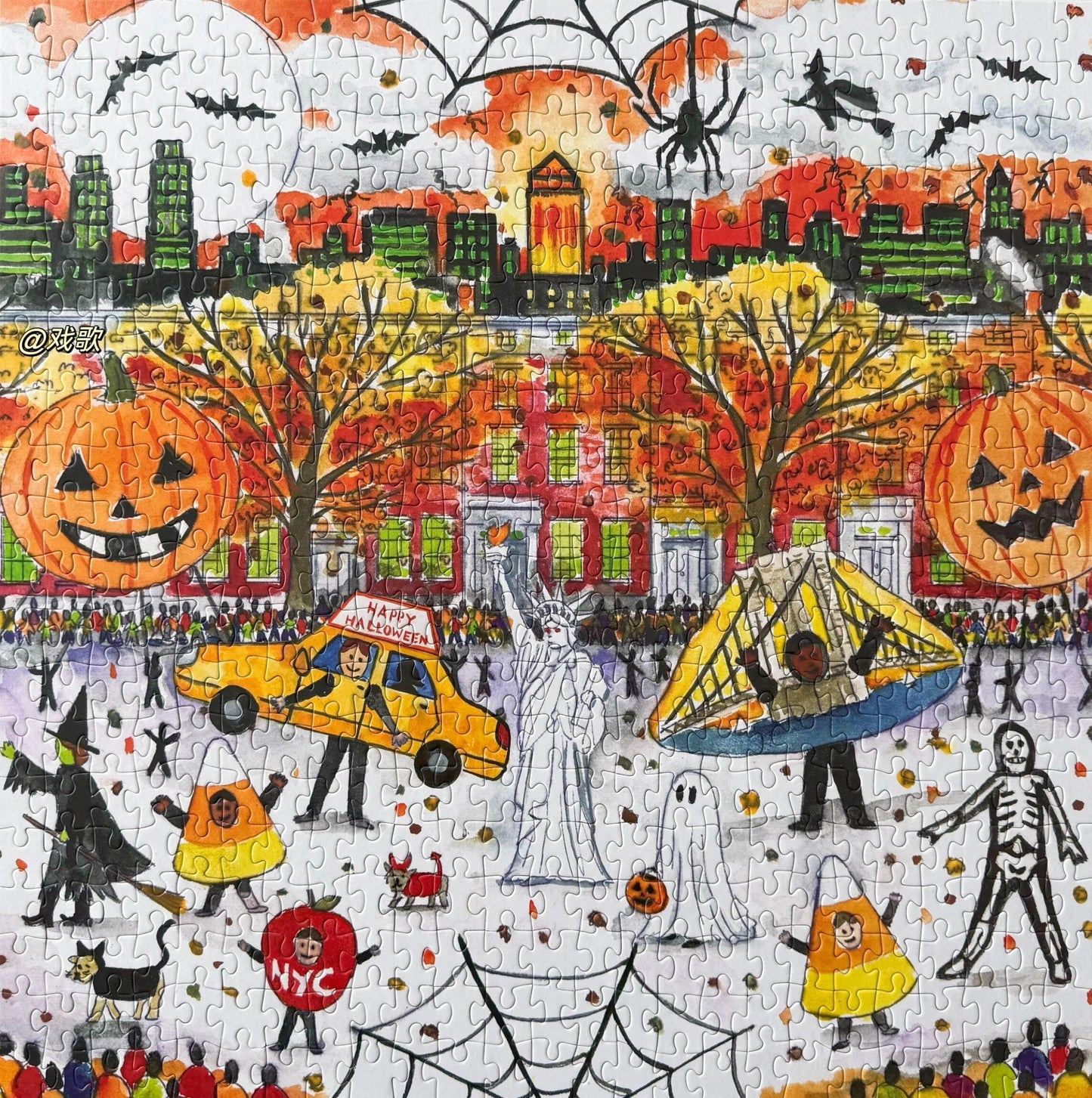 Galison Halloween Parade 500 Piece Puzzle