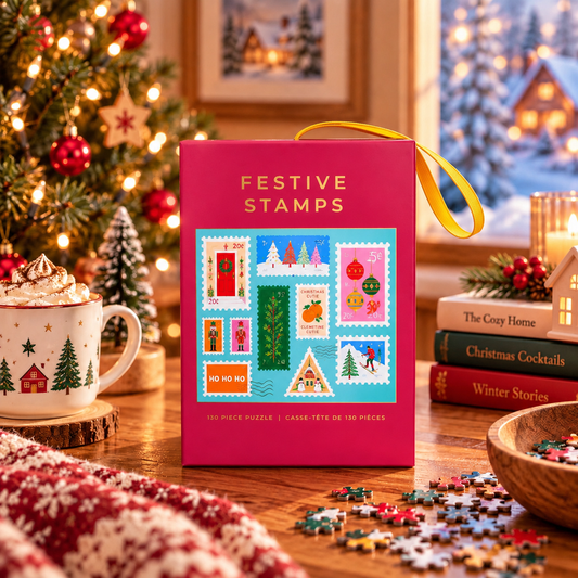 Festive Stamps 130 Piece Mini Puzzle Hobbry
