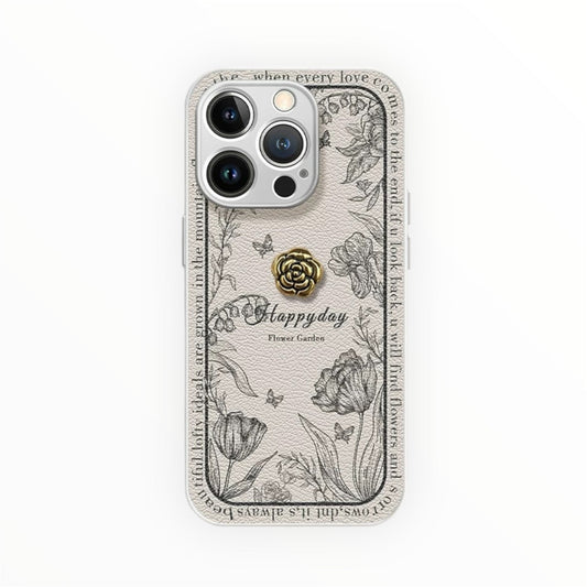 Flower Lether Pattern Phone Case V Boutique Studio