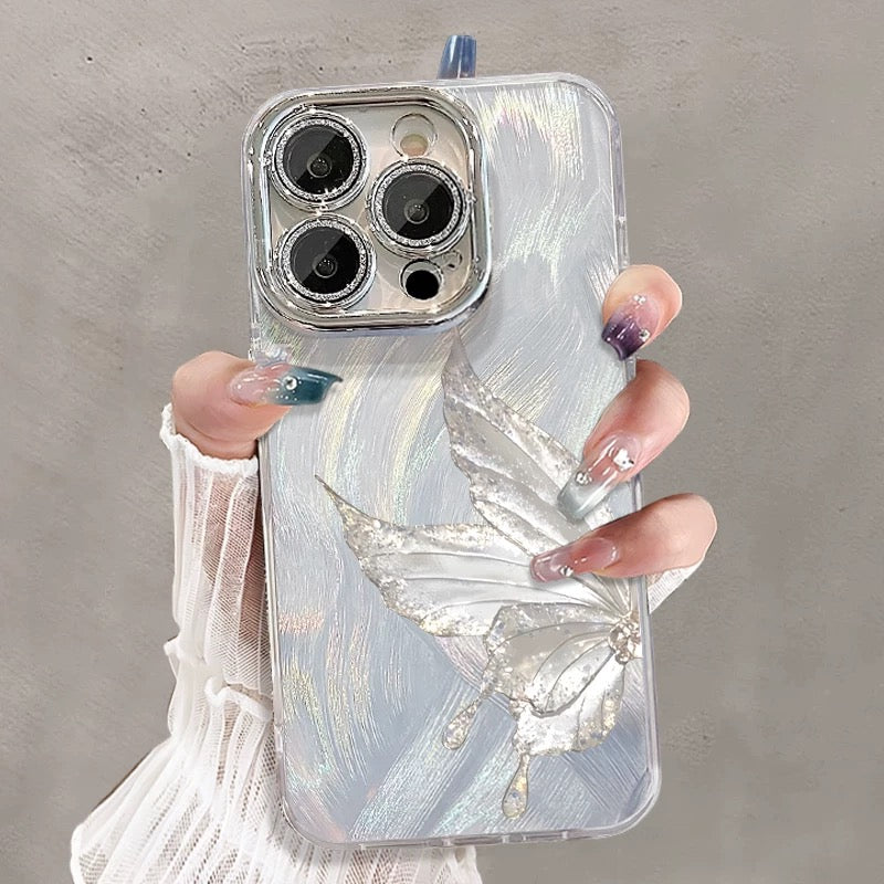 Elegant Iridescent Butterfly Glitter Phone Case V Boutique Studio