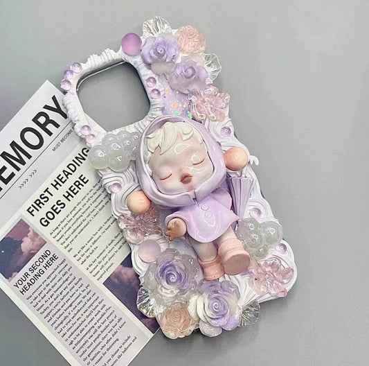Handmade 3D Cream Doll Phone Case – Kawaii Design V Boutique Studio