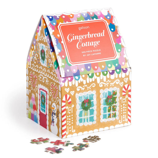Joy Laforme Gingerbread Cottage 500 Piece Puzzle In A House Galison