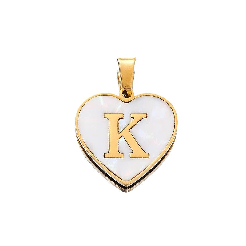 Elegant Heart Alphabet Charms for Jewelry Making
