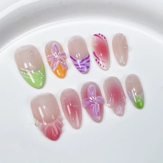 Spring Floral Whispers Press-on Nails V Boutique Studio-New