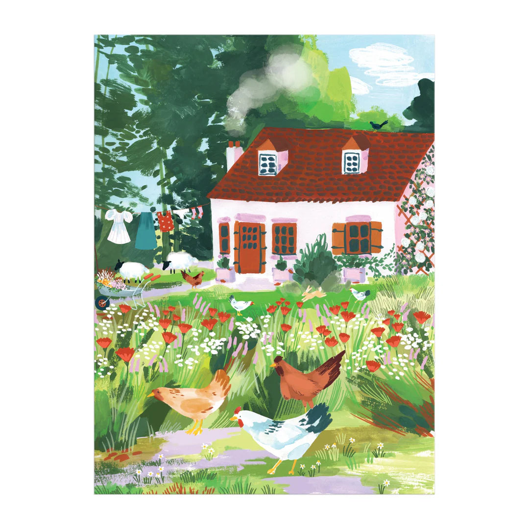 Cottage Wildflowers 1000 Piece Puzzle in a Square Box Galison