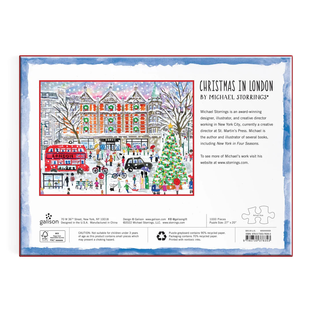 Michael Storrings Christmas in London 1000 Piece Puzzle Galison