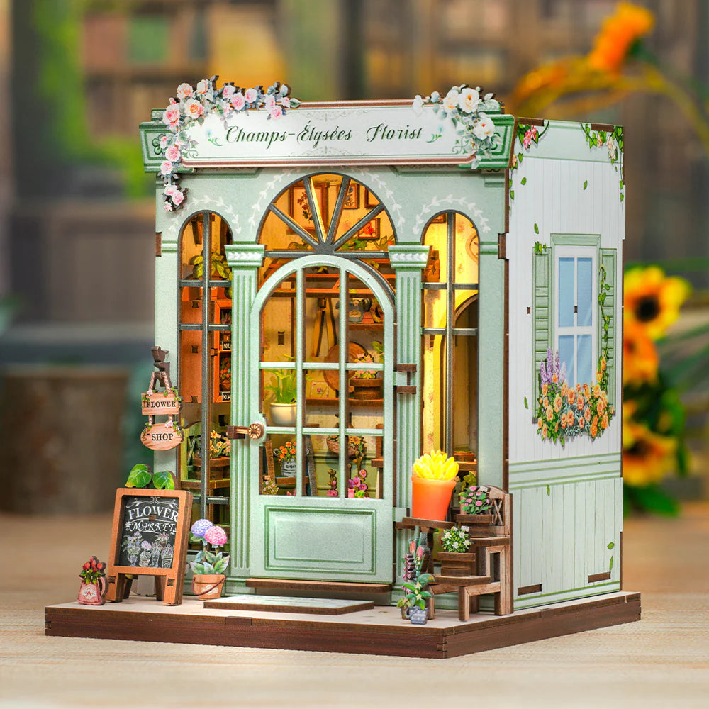 Champs-Élysées Florist – DIY Wooden Miniature Book Nook Kit