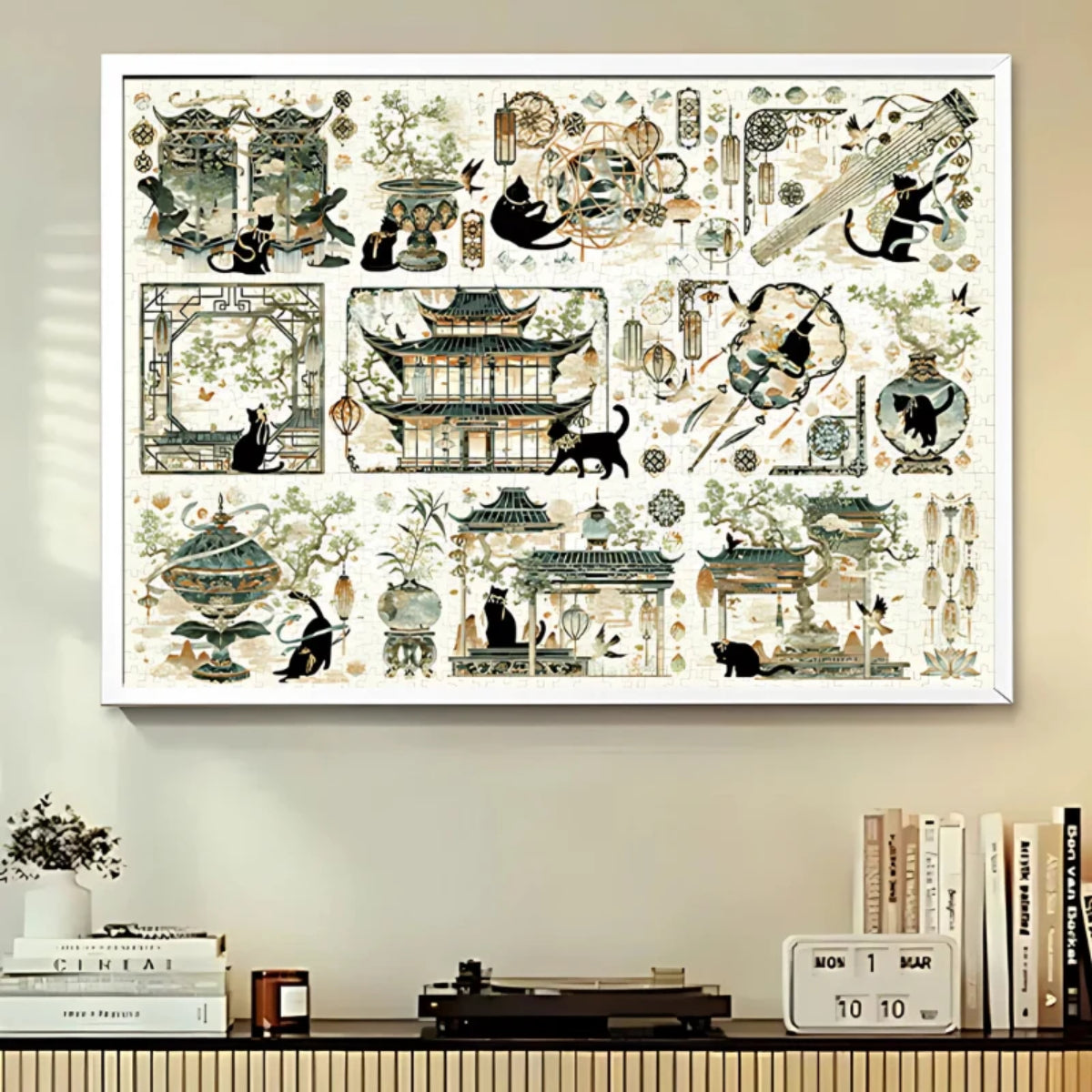 Botop Fusion Song Dynasty Black Cat 1000 Piece Jigsaw Puzzle