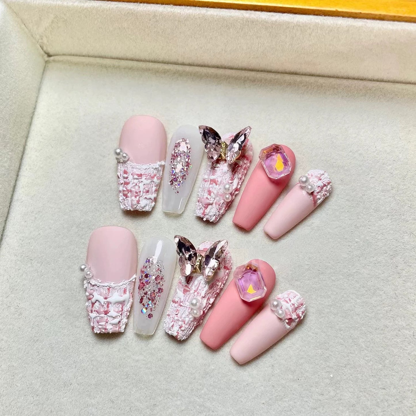 Butterfly Gem Ballet Press-on Nails
